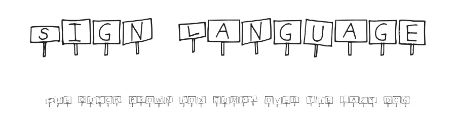 Sign Language by Shelley Evans — Decorative Font