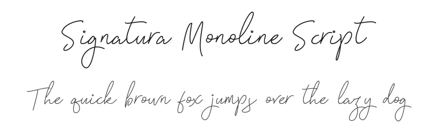 Signatura Monoline Script