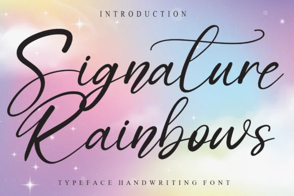 Signature Rainbows Font by Misterletter.co — Script Handwritten Font