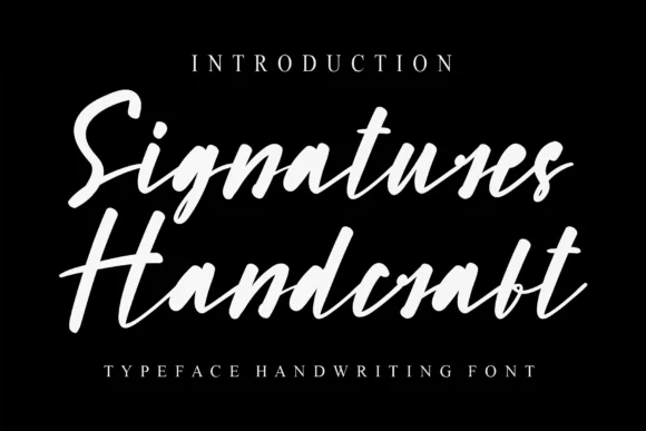 Signatures Handcraft Font by Misterletter.co — Script Handwritten Font