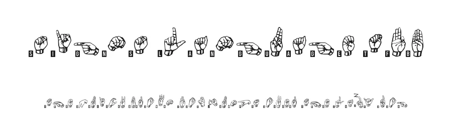 Signs Language TFB by zanatlija — Dingbats Font