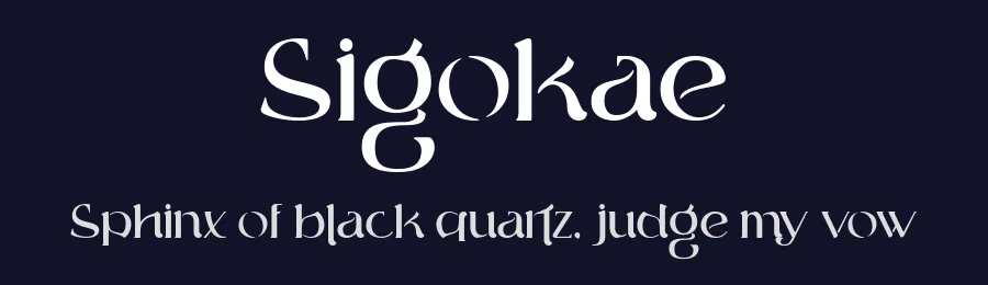 Sigokae by Glyphstyle — Decorative Font — thumbnail 2