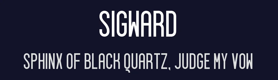 Sigward by Ryan Sigward — Sans Serif Font — thumbnail 2