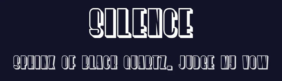 Silence by Vladimir Nikolic — Decorative Font — thumbnail 2