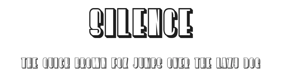 Silence by Vladimir Nikolic — Decorative Font