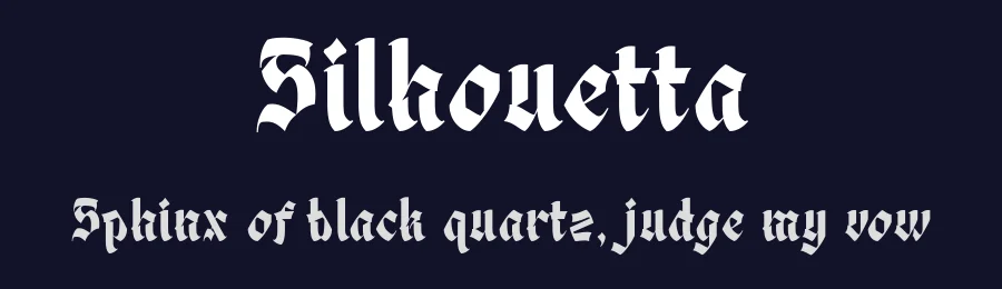 Silhouetta by TypeClassHeroes — Blackletter Font — thumbnail 2
