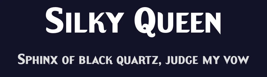 Silky Queen by Faqih Fawaji — Sans Serif Font — thumbnail 2