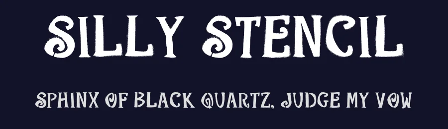 Silly Stencil by Tension Type — Decorative Font — thumbnail 2