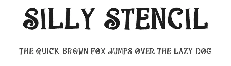 Silly Stencil by Tension Type — Decorative Font