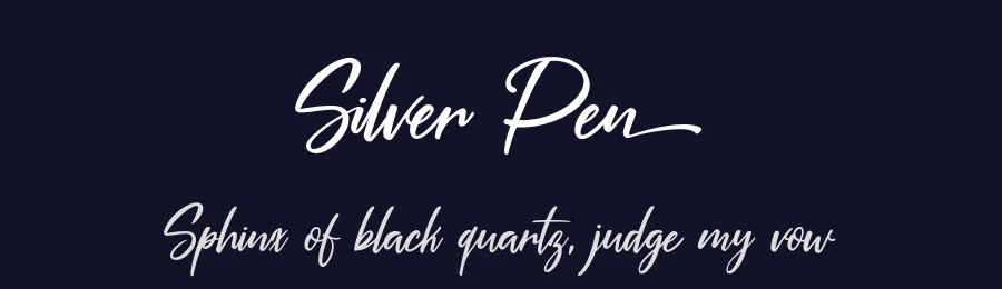 Silver Pen by Suzuran San — Script Handwritten Font — thumbnail 2