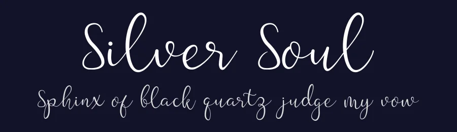 Silver Soul by Mohamad Fahrul Anggoro — Script Handwritten Font — thumbnail 2