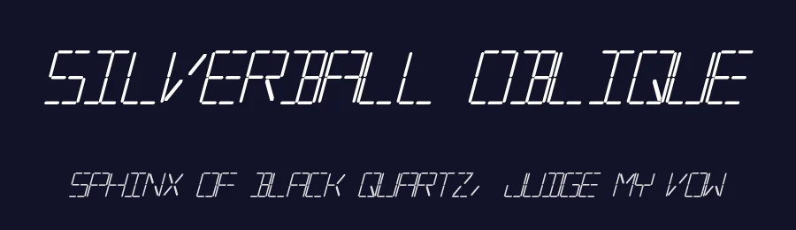 Silverball Oblique by Pixel Sagas — Display Font — thumbnail 2