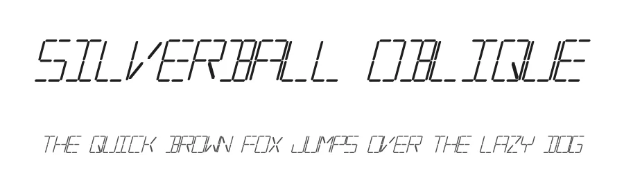Silverball Oblique by Pixel Sagas — Display Font