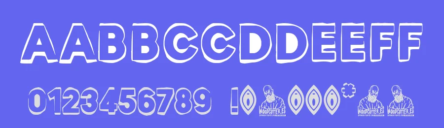 Simetría Vaginal by Woodcutter — Decorative Font — thumbnail 3