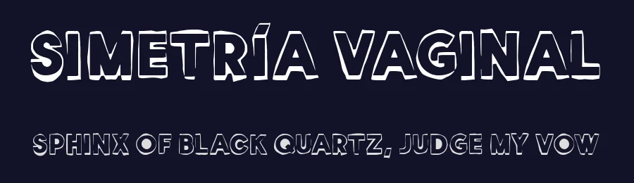Simetría Vaginal by Woodcutter — Decorative Font — thumbnail 2