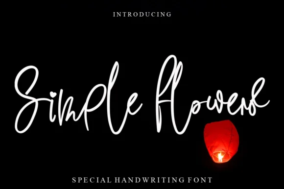 Simple Flowers Font by Garcio — Script Handwritten Font