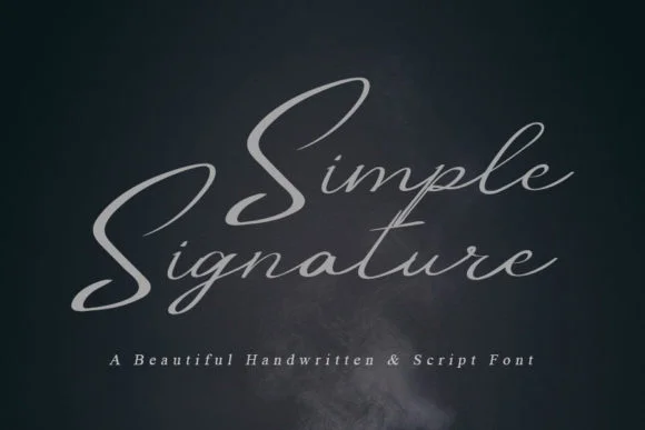 Simple Signature Font by Slenting Art by Slenting Art — Script Handwritten Font