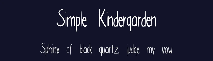 Simple Kindergarden by Sabina — Script Handwritten Font — thumbnail 2
