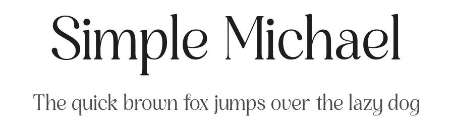 Simple Michael by Storytype Studio — Serif Font