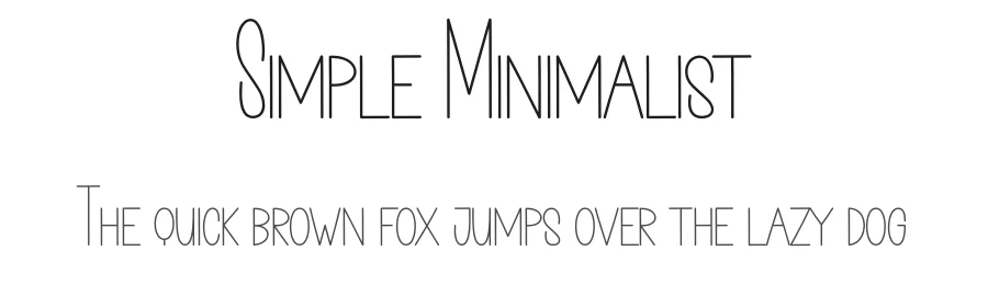 Simple Minimalist