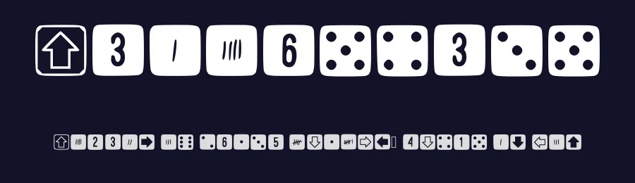 Simpledice by Kusane Hexaku — Dingbats Font — thumbnail 2