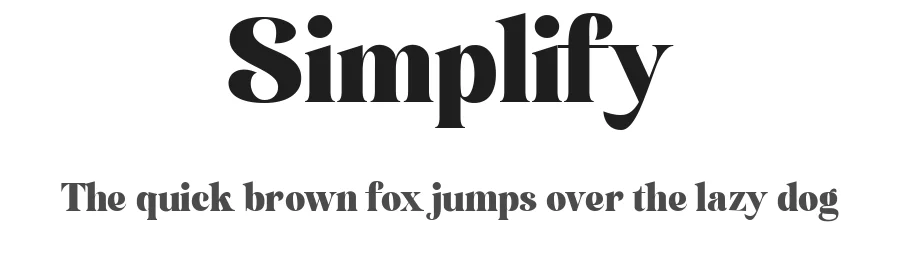 Simplify