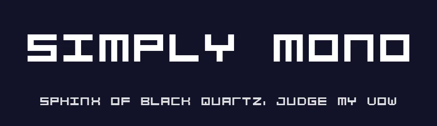 Simply Mono by TPK — Display Font — thumbnail 2
