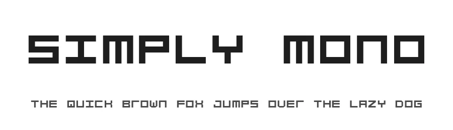 Simply Mono by TPK — Display Font