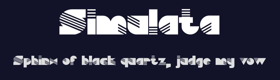 Simulata by Gary David Bouton — Decorative Font — thumbnail 2