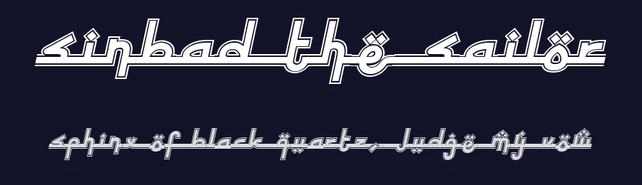 Sinbad the Sailor by Vladimir Nikolic — Decorative Font — thumbnail 2