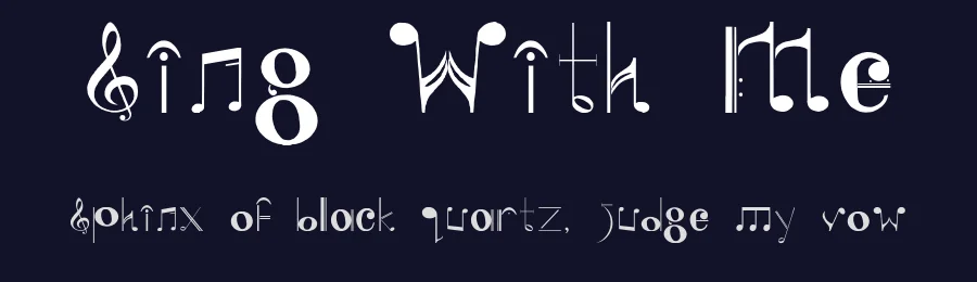 Sing With Me by Oo Yi Lo — Decorative Font — thumbnail 2