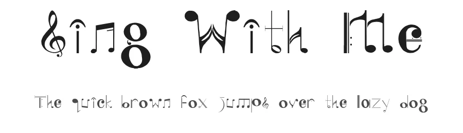 Sing With Me by Oo Yi Lo â Decorative Font