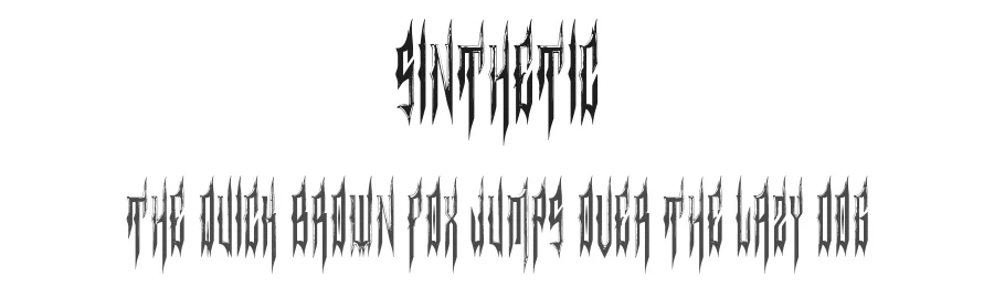 Sinthetic by Fontmonger — Decorative Font
