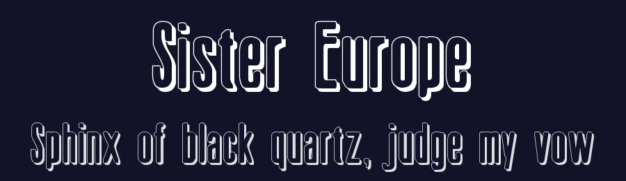Sister Europe by Iconian Fonts — Sans Serif Font — thumbnail 2