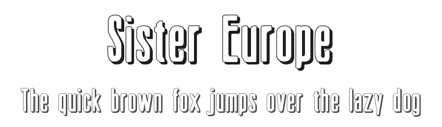Sister Europe by Iconian Fonts — Sans Serif Font