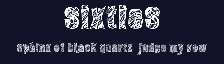 Sixties by Cloutierfontes — Decorative Font — thumbnail 2