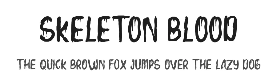 Skeleton Blood by nomlimofont β Decorative Font