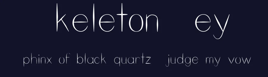 Skeleton Key by Lindsay Calhoun — Sans Serif Font — thumbnail 2