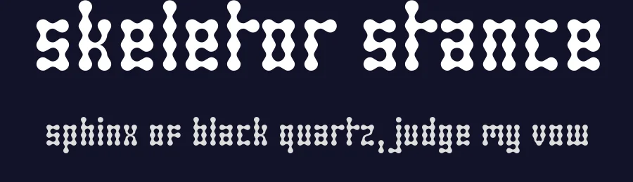Skeletor Stance by Typodermic Fonts — Display Font — thumbnail 2