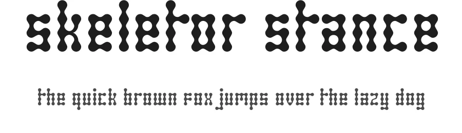 Skeletor Stance by Typodermic Fonts — Display Font