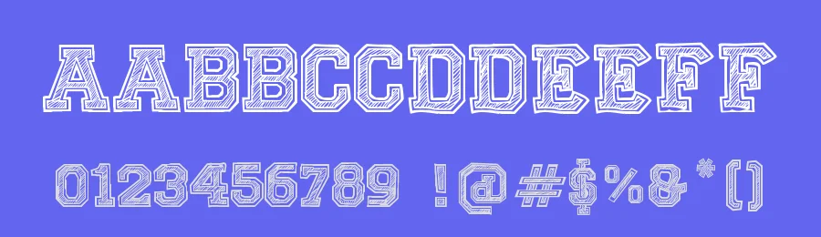 Sketch College by Galdino Otten Fonts — Decorative Font — thumbnail 3