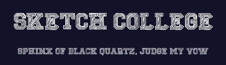 Sketch College by Galdino Otten Fonts — Decorative Font — thumbnail 2