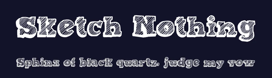 Sketch Nothing by Galdino Otten Fonts — Decorative Font — thumbnail 2