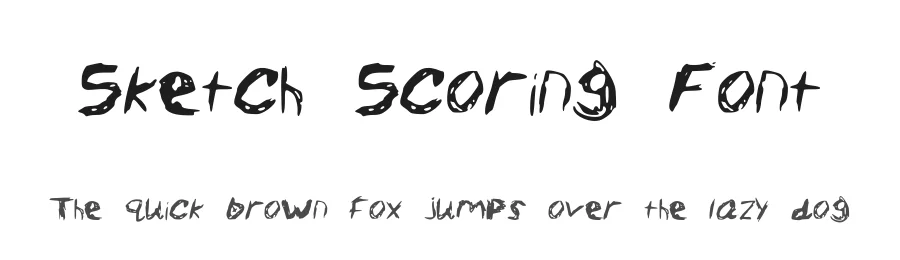 Sketch Scoring Font