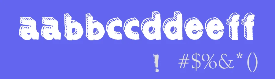 Sketched 3d by Polish Your Art — Decorative Font — thumbnail 3