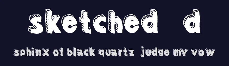 Sketched 3d by Polish Your Art — Decorative Font — thumbnail 2