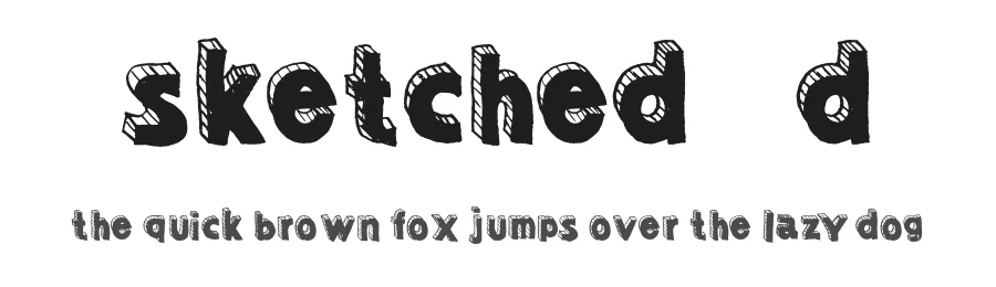Sketched 3d by Polish Your Art β Decorative Font