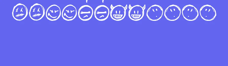 Sketchy Smiley by Hanoded — Dingbats Font — thumbnail 3