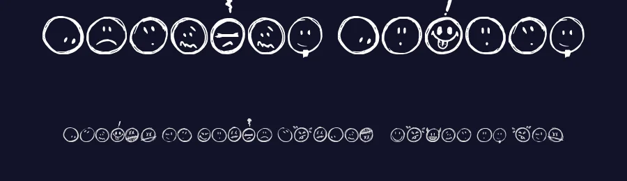 Sketchy Smiley by Hanoded — Dingbats Font — thumbnail 2
