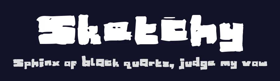 Sketchy by spud1077 — Decorative Font — thumbnail 2